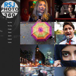 The homepage of the Photo Journalism 360 website
